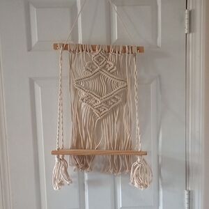 Handcrafted Cream Macrame Wall Hanging